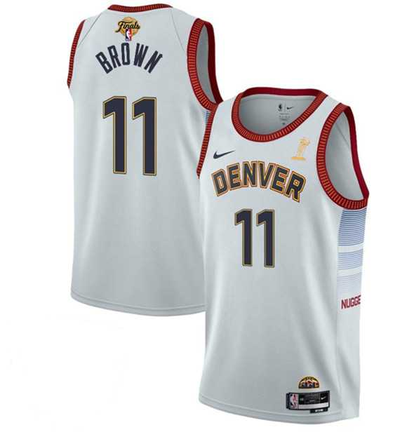 Men's Denver Nuggets #11 Bruce Brown White 2023 Finals Champions Icon Edition Stitched Basketball Jersey,We sell and wholesale Men's Denver Nuggets #11 Bruce Brown White 2023 Finals Champions Icon Edition Stitched Basketball Jersey on line form chian!